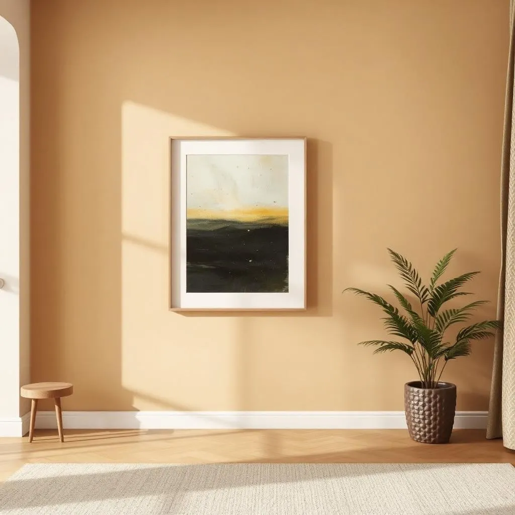A painting installed on a collector's wall